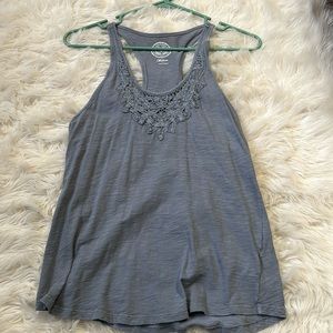 Gray Crochet Tank